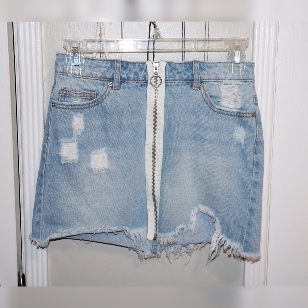 Girl’s Distressed Denim Skirt
